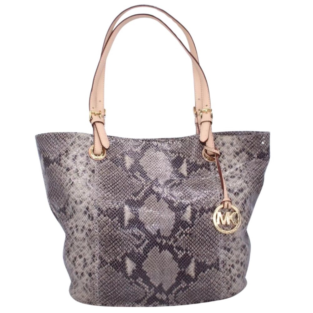Michael Kors Glazed Embossed Python Tote Purse Ba… - image 1